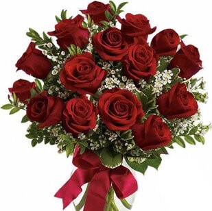 15 red roses with greenery | Flower Delivery Balashikha